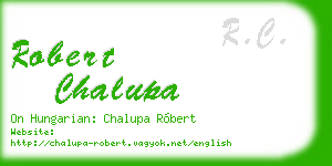 robert chalupa business card