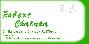 robert chalupa business card